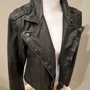 Black leather jacket